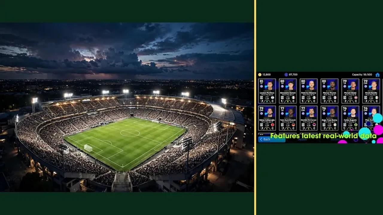 eFootball squad screen with player cards and in game currency planning